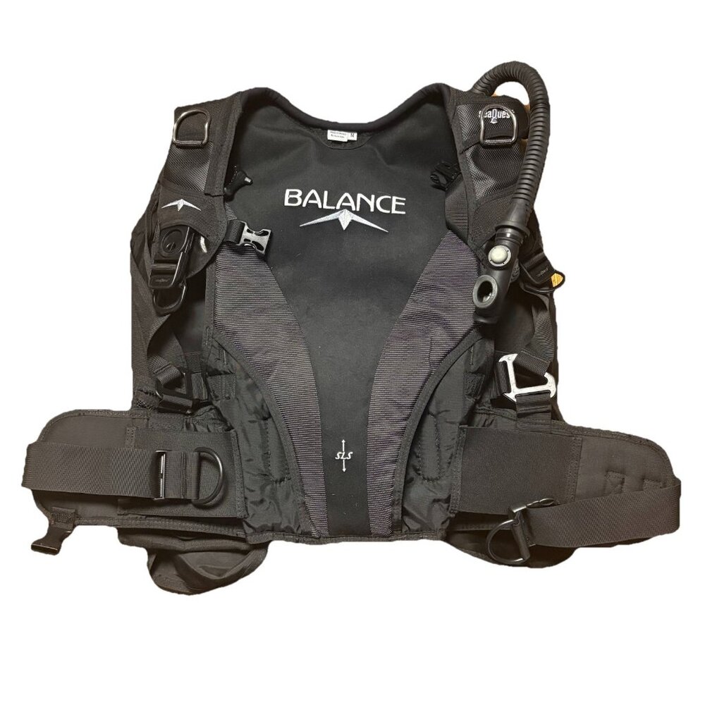 Aqua Lung Sea Quest Balance Tank Scuba Diving Backpack Vest Dive BCD Size M EUC